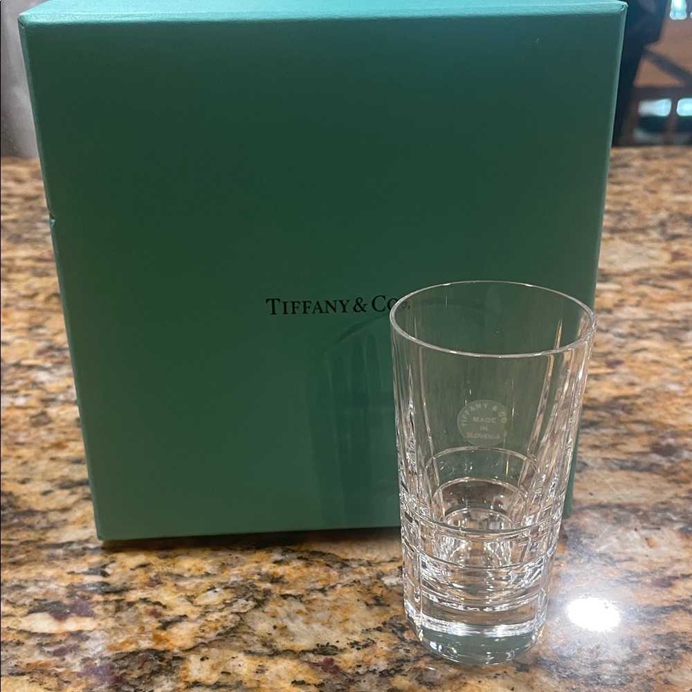 Tiffany & Co. Crystal Glass with Teal Box